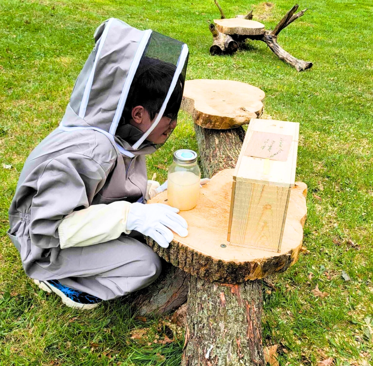 Students taking part in the MI-IMPACT Budding Beekeepers program