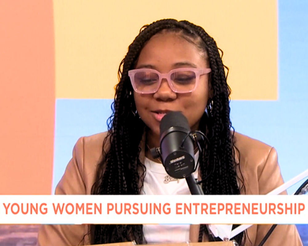 Kidpreneur-2.0-Young-Women-Pursuing-Entrepreneurship-Channel-4-News-Interview Young woman entrepreneur being interviewed by Channel 4 News at MI-IMPACT Kidpreneur 2.0